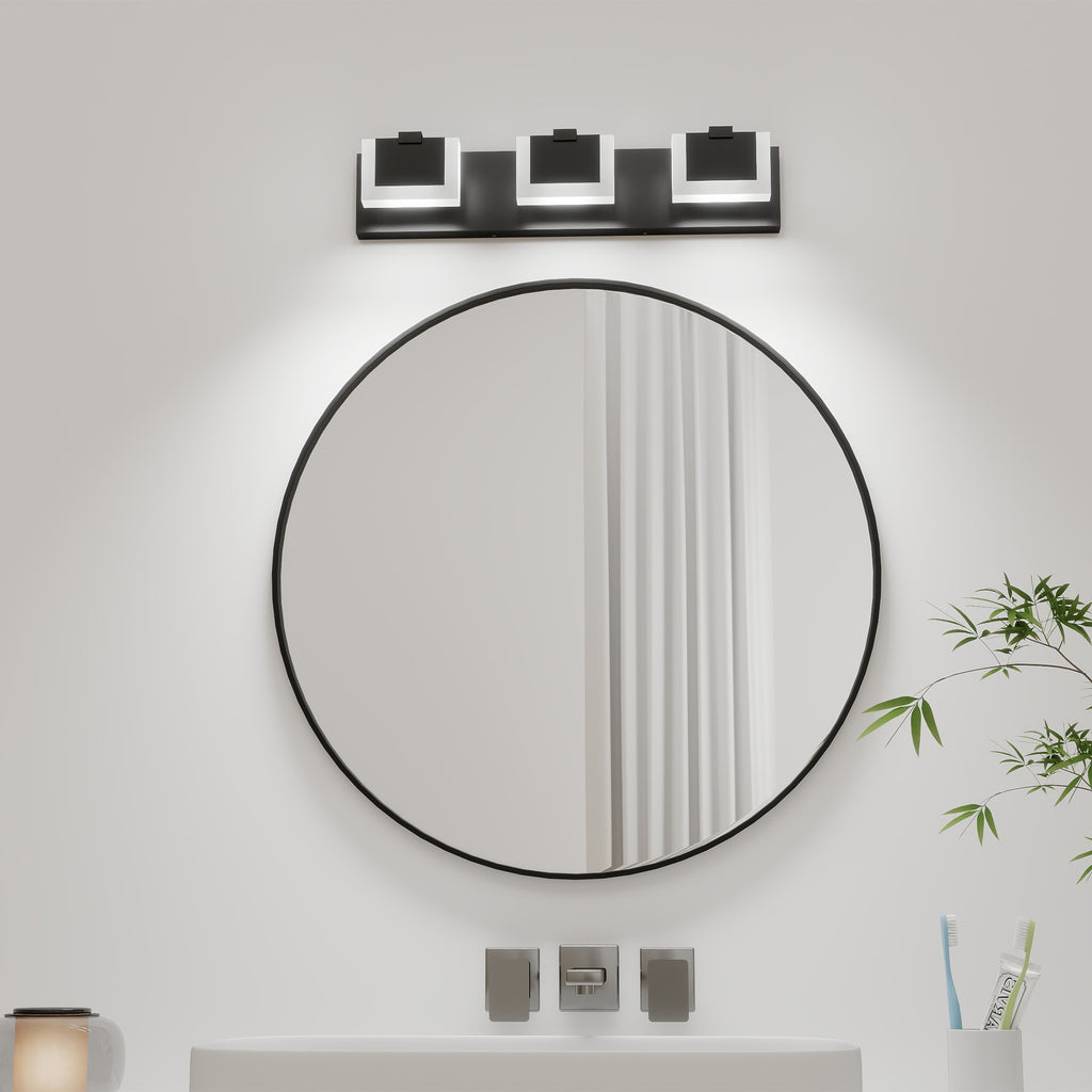 3-Light Black LED Vanity Fixture - view 5