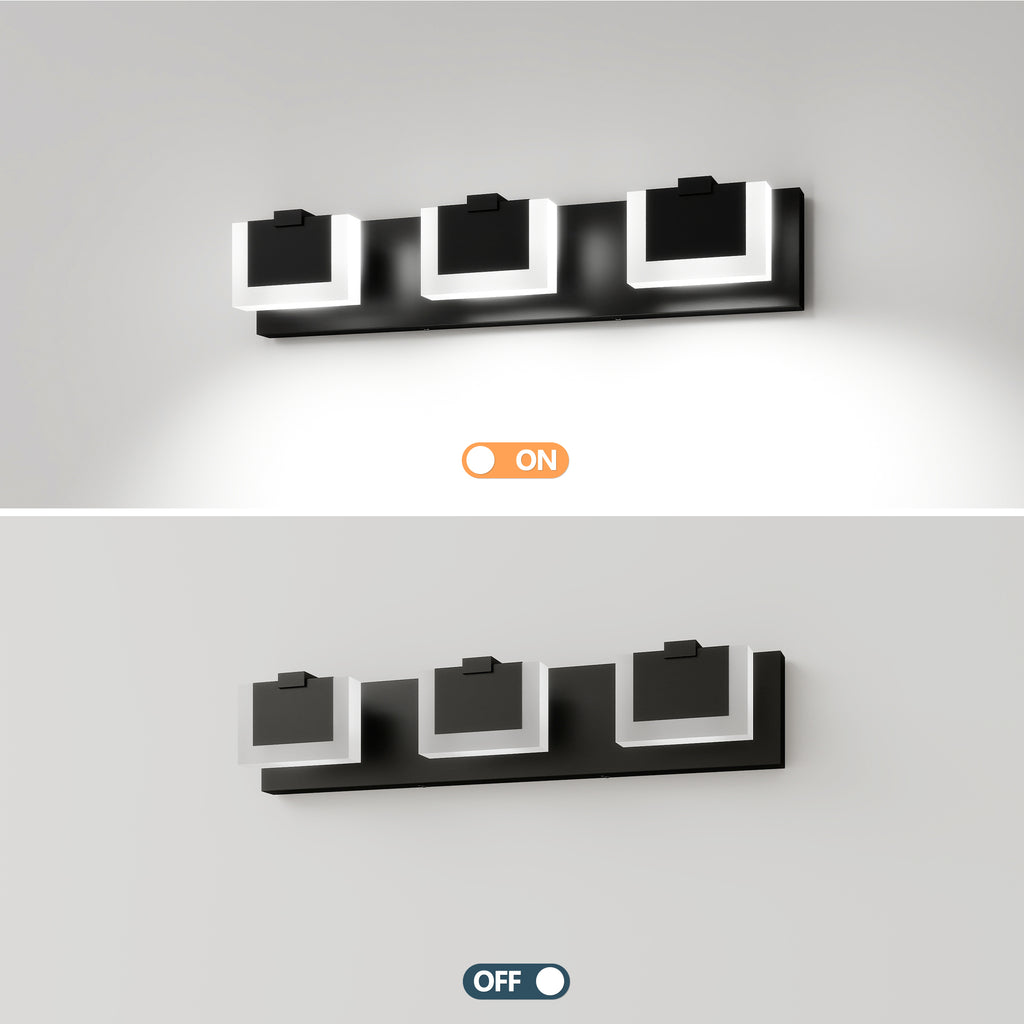 3-Light Black LED Vanity Fixture - view 7