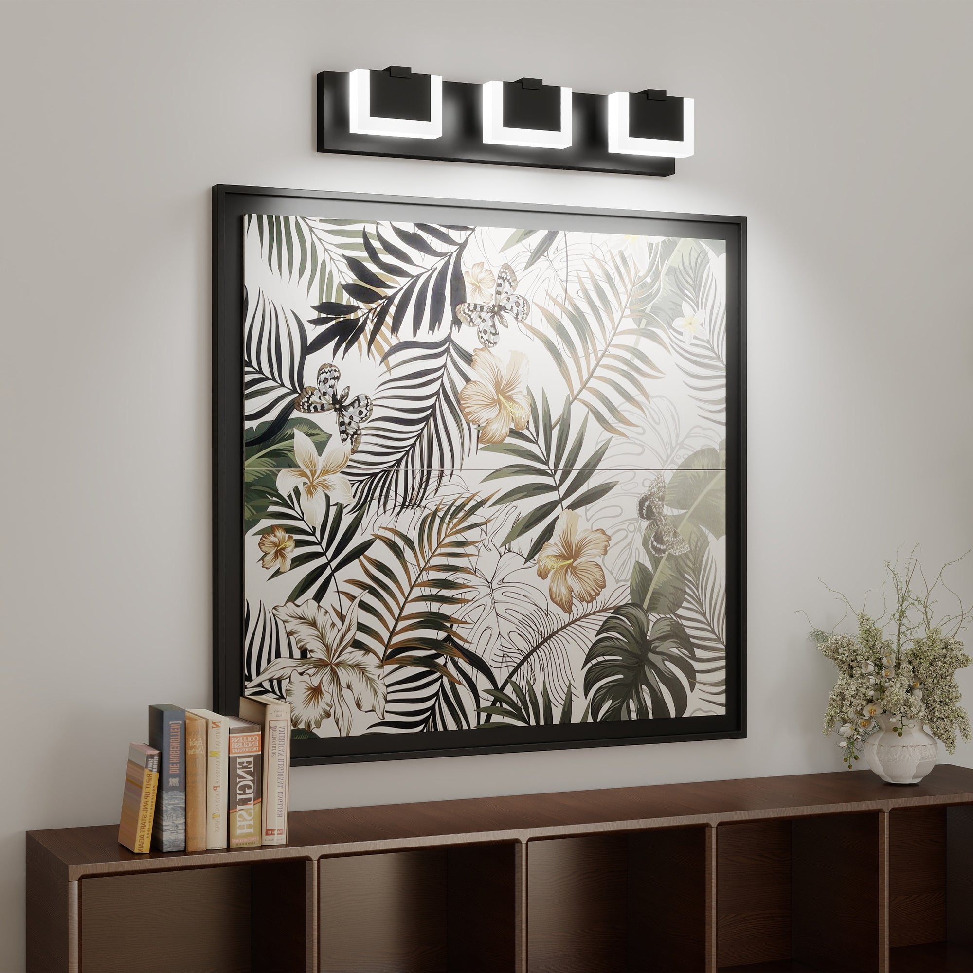 3-Light Black LED Vanity Fixture - view 2