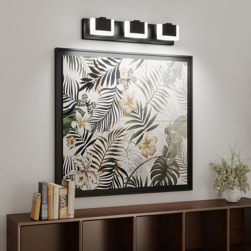 3-Light Black LED Vanity Fixture - view 2