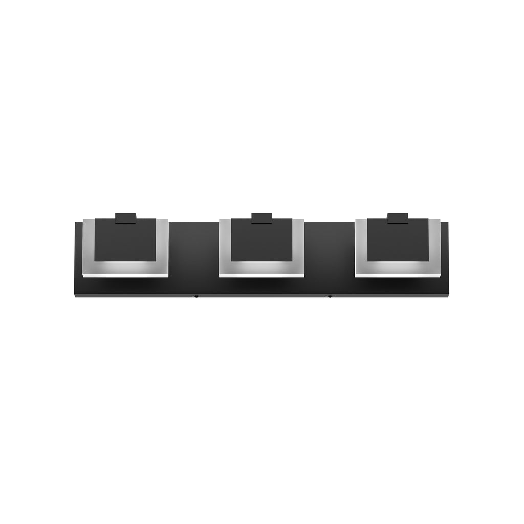 3-Light Black LED Vanity Fixture - view 4