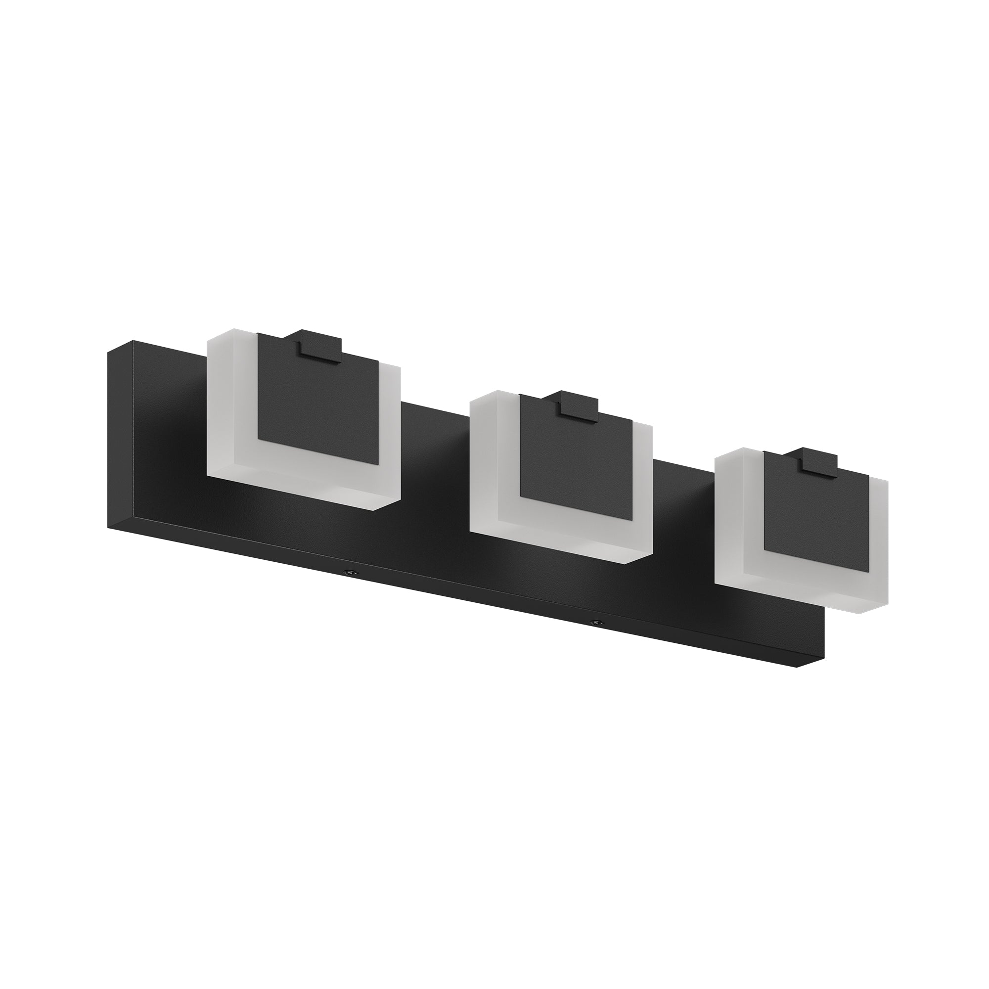 3-Light Black LED Vanity Fixture - view 1