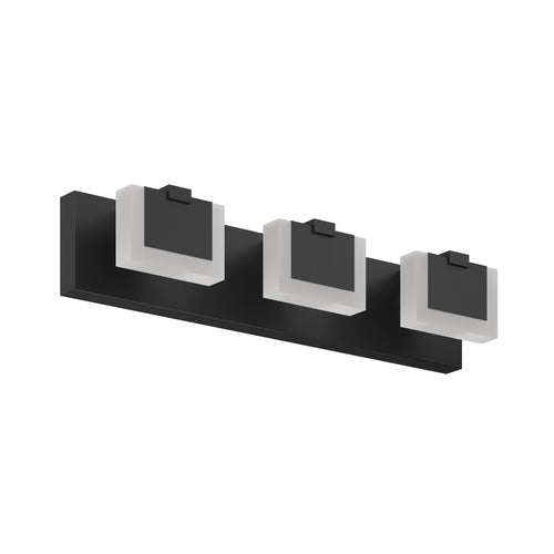 3-Light Black LED Vanity Fixture - view 1