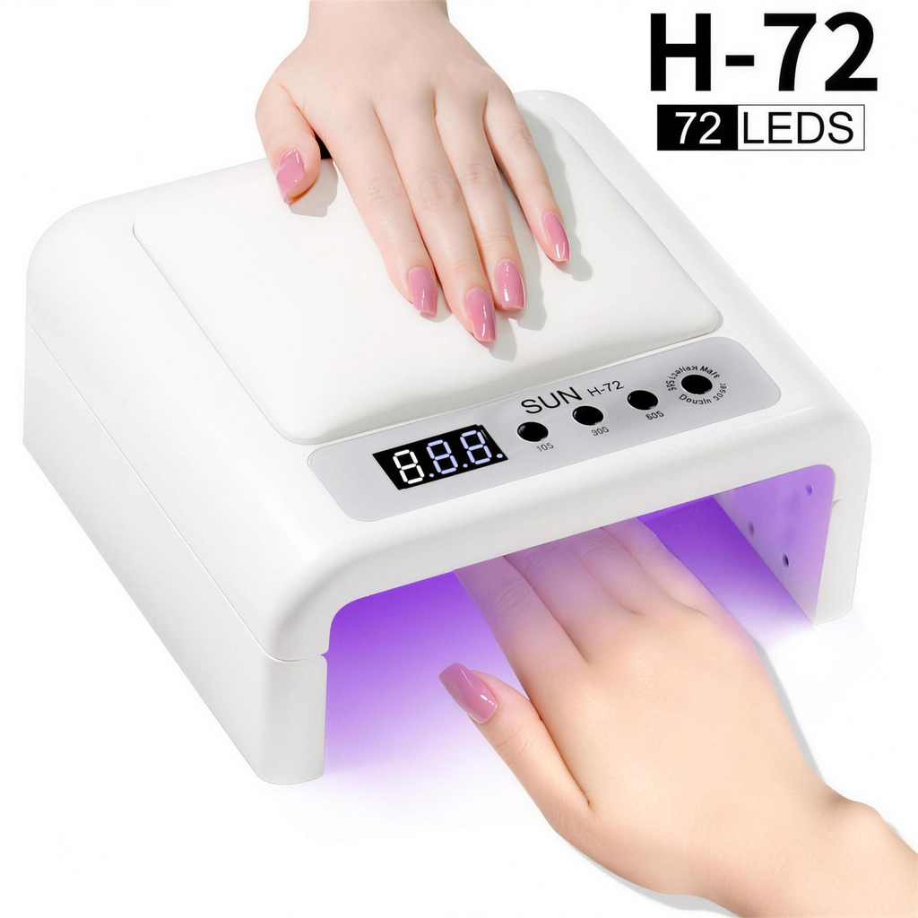 UV/LED Nail Lamp – 72W Gel Nail Curing Light with Arm Rest