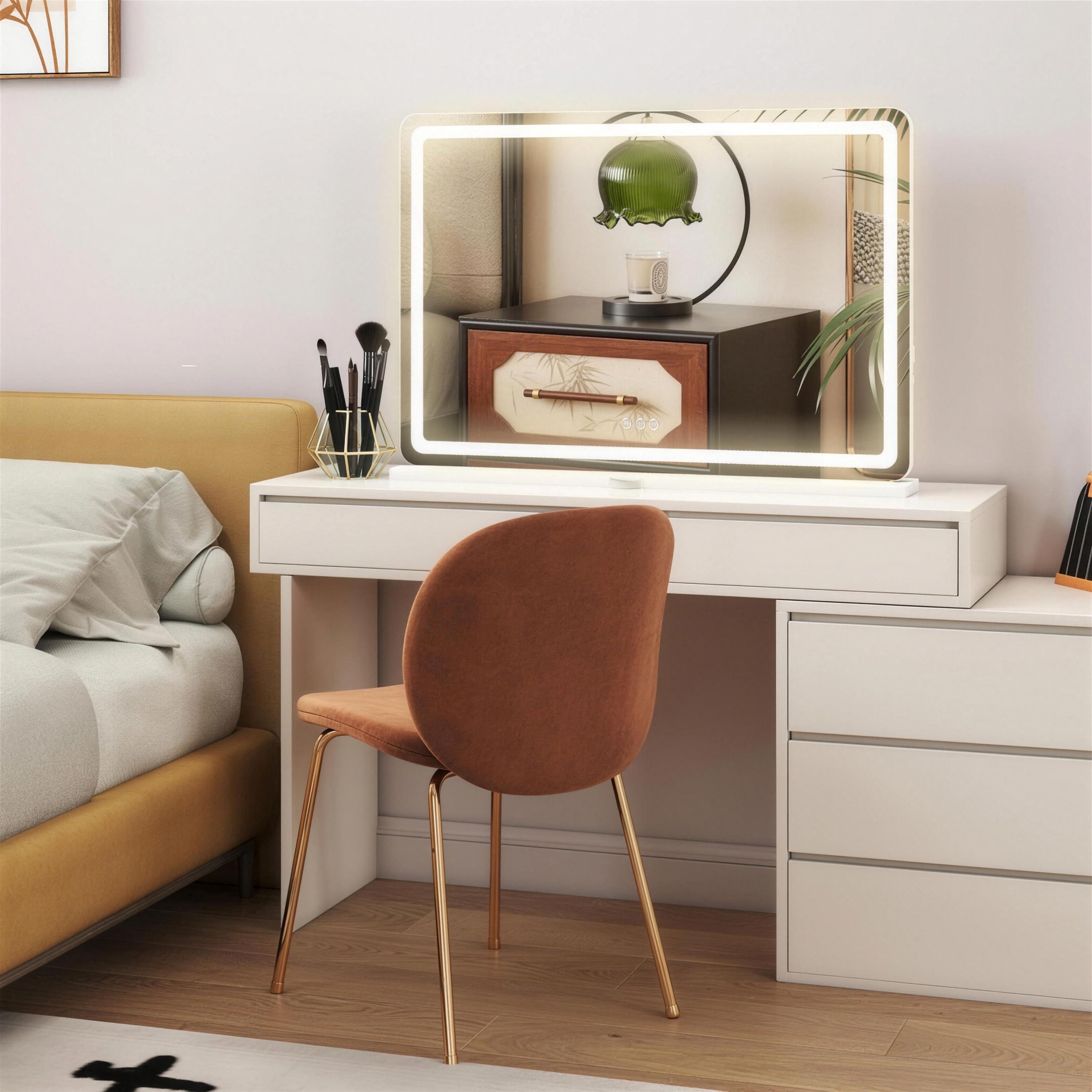 LED Vanity Mirror in bedroom lifestyle scene